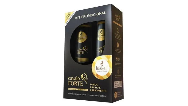 HASKELL CAVALO FORTE KIT PROMOCIONAL  SH 500 ML + COND 500 ML 