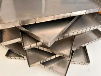 BID2070/126 - kit 2 Cortador de Barrinhas Bandeja Dentada + lâmina  p/POLENTA PALITO + tapioca, chocolate, brownie, bolos, barrinhas de cereais... - Foto 4