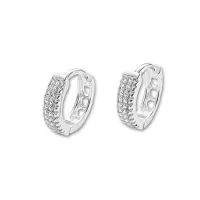 Argolas de prata com pedras  - BAP290