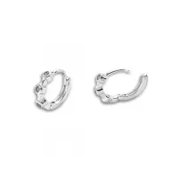 Brinco de prata  950 argola com pedras - BC1040P - Foto 3