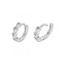 Brinco de prata  950 argola com pedras - BC1040M - Foto 3