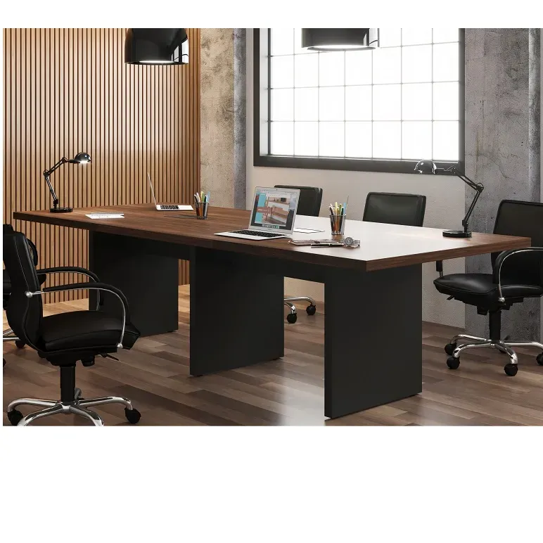 Mesa de Reunião Retangular 2720 Modular 40mm com Caixa para Tomadas Concept