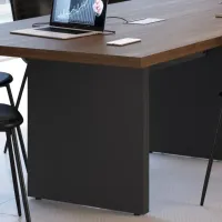 Mesa de Reunião Retangular 4570 Modular 40mm com Caixa para Tomadas Concept - Foto 2