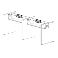 Mesa de Reunião Retangular 4570 Modular 40mm com Caixa para Tomadas Concept - Foto 12