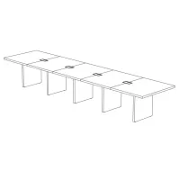 Mesa de Reunião Retangular 4570 Modular 40mm com Caixa para Tomadas Concept - Foto 11