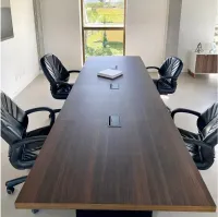 Mesa de Reunião Retangular 4570 Modular 40mm com Caixa para Tomadas Concept - Foto 5