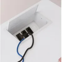 Mesa de Reunião Retangular 4570 Modular 40mm com Caixa para Tomadas Concept - Foto 10