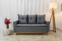 Sofá Recife 3 lugares Veludo 1,63 - Foto 4