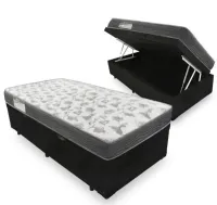 Base Baú Solteiro blindado + colchão Iso D33 ortopédico. 18 cm oferta  - Foto 3
