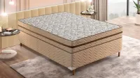Bau Casal blindado + Colchão  Casal Molas Ensacadas Basic Paropas D80 24 cm altura ate 150 KG Oferta - Foto 10