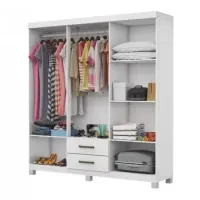 Guarda-Roupa Aries 6 portas e 2 gavetas 1,53 - Foto 6