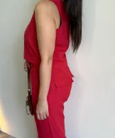 CONJUNTO BLUSA E CALÇA  AGNES  -  VERMELHO P - Foto 4