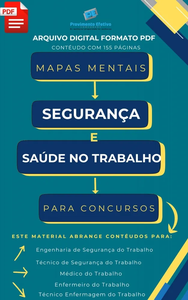 Mapas Mentais Segurança e Saúde do Trabalho para Concursos Imagem