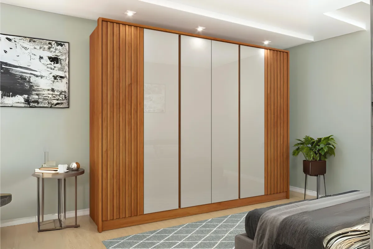 ROUPEIRO  BARCELONA 6PTAS RIPADO 275CM CINAMOMO/OFF – TCIL Imagem