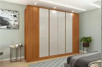 ROUPEIRO  BARCELONA 6PTAS RIPADO 275CM CINAMOMO/OFF – TCIL