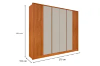 ROUPEIRO  BARCELONA 6PTAS RIPADO 275CM CINAMOMO/OFF – TCIL - Foto 3