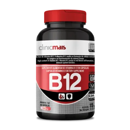 7187 - Cáp. SUPLEMENTO VITAMINA B12   500mg – 30 cáp. (CAPS VEGANA)  (METILCOBALAMINA) Imagem