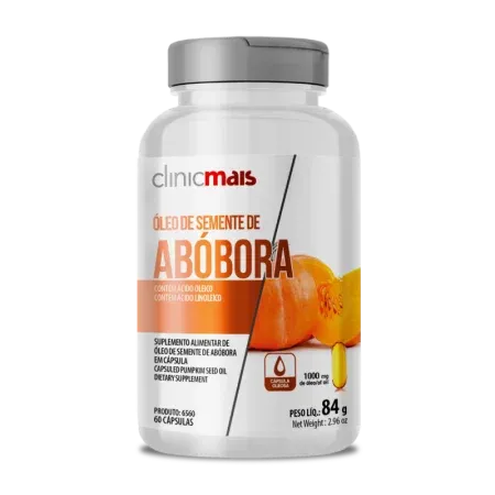 6560 - Cáp. ÓLEO DE SEMENTE DE ABÓBORA 1400mg – 60 cáp.  Imagem