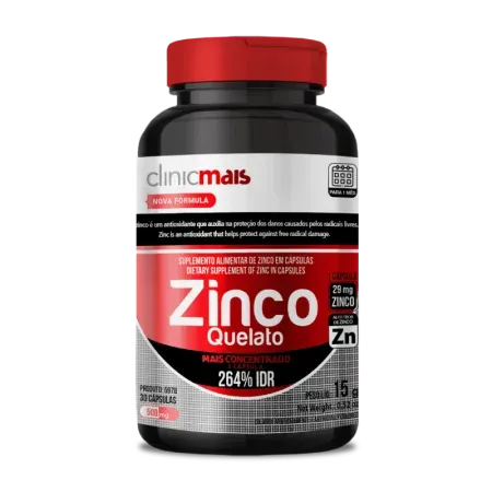 5978 - Cáp. SUPLEMENTO ZINCO QUELATO 500mg – 30 cáp. Imagem