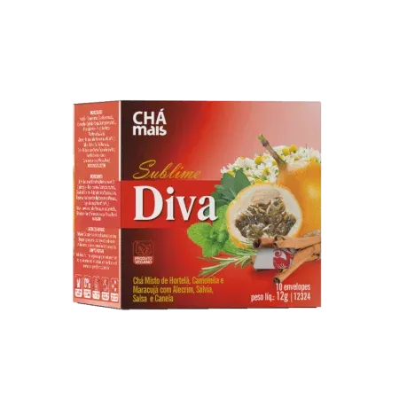 12324 - Sublime DIVA (Feminino)  Chá misto de hortelã, camomila, maracujá com alecrim, sálvia, salsa e canela