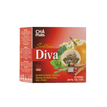 12324 - Sublime DIVA (Feminino)  Chá misto de hortelã, camomila, maracujá com alecrim, sálvia, salsa e canela