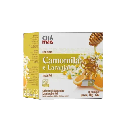 4282 - Chá de CAMOMILA E LARANJA Sabor Mel 10 Sachês