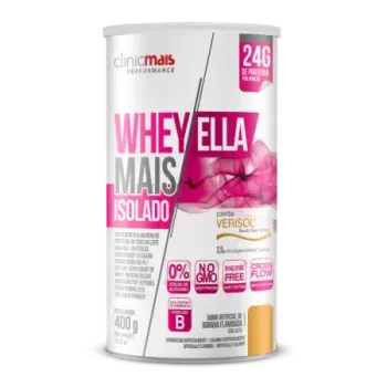 6273 - WHEY  WHEY ELLA MAIS ISOLADO VERISOl  sabor Banana Flambada  (24g de proteína por porção)