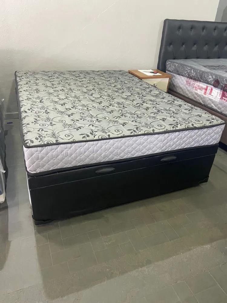 Baú Casal blindado + Colchão Paropas Casal Royale D80 Todo em espuma Pilow D28 até 240 kg 18  cm altur. Oferta 