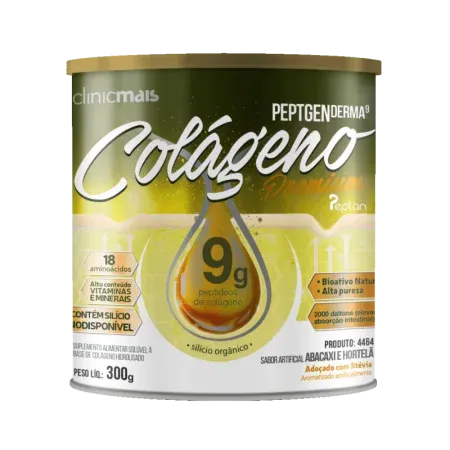 4464 - PEPTGEN DERMA 9 PREMIUM sabor Abacaxi com Hortelã   