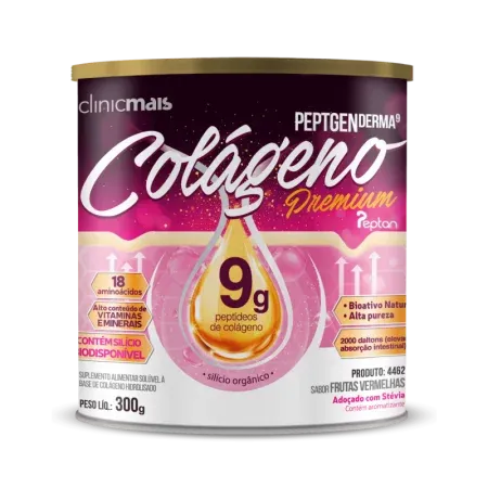 4462 - PEPTGEN DERMA 9 PREMIUM sabor Frutas Vermelhas      Imagem