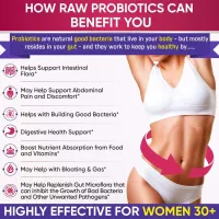 Raw Probiotico Women 100 Bollion CFU 34 Strains C/60 Caps Importado EUA + Frete Grátis - Foto 2