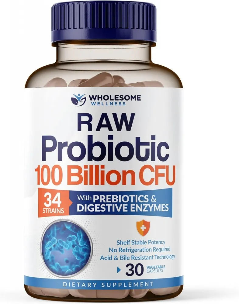 Raw Probiotico 100 Bollion CFU 34 Strains C/30 Caps Importado EUA + Frete Grátis Imagem