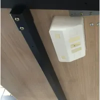 Estação de Trabalho Mesa Plataforma 1360 Para 1 Lugar Pé Metal Delta com Caixa para Tomadas Nobile - Foto 3