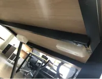 Estação de Trabalho Mesa Plataforma 1200 Para 2 Lugares Pé Metal Delta com Caixa Para Tomadas Nobile - Foto 4