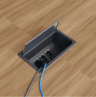 Estação de Trabalho Mesa Plataforma 1200 Para 2 Lugares Pé Metal Delta com Caixa Para Tomadas Nobile - Foto 6