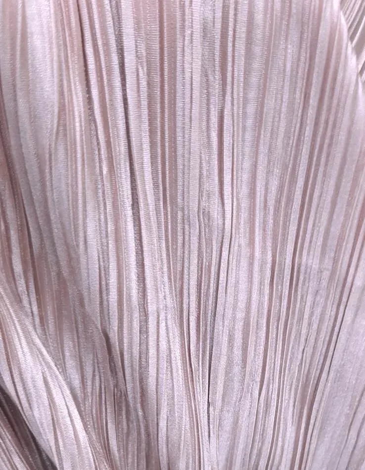 Tecido Plissado Acetinado Com Brilho 