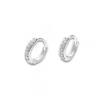 Brinco de prata  950 argola com pedras - 261780 - Foto 2