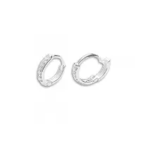 Brinco de prata  950 argola com pedras - 261780 - Foto 3
