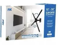  SUPORTE BIARTICULADO TV LCD/LED 10 A 56 - PRETO - Foto 2