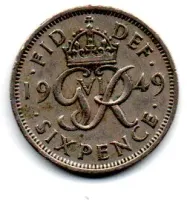 Reino Unido - 1949 - 6 Pence