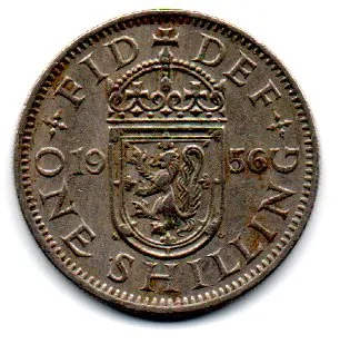 Reino Unido - 1956 - 1 Shilling Imagem