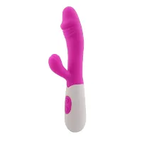 VIBRADOR SIME PONTO G E CLITÓRIS EM SILICONE  COM 30 VIBRAÇÕES CORES - SI.                                                                          LIBYSEXSHOP - Foto 3