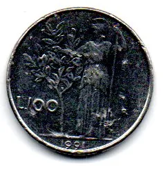 Itália - 1991 - 100 Lire