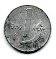 Itália - 1957 - 1 Lire