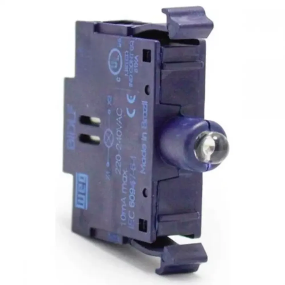 Bloco Iluminação Led Vermelho 220v Csw-bidfl-1d66 Weg P/botão Imagem