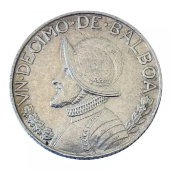 Panamá 1/10 balboa, 1962 Prata moeda 