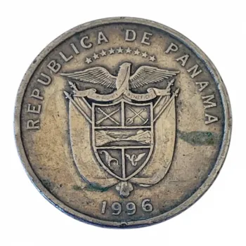 Cópia de Panamá 1/10 balboa, 1996  moeda  - Foto 2