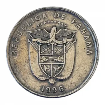  Panamá 1/10 balboa, 1996  moeda  - Foto 2