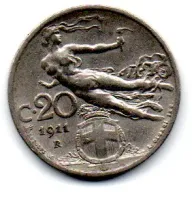Itália - 1911 - 20 Lire