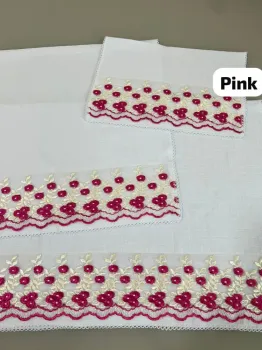    KIT LUXO 3 PÇS FRALDA QUADRIC.PREMIUM C/Picueta - PINK crl11